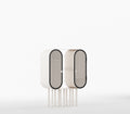 Capsule Contemporary Metal Cabinet in Ivory and Matt Black