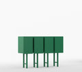 Metro Mod Console Table In Emerald Green Finish