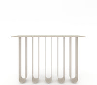 Arch Metal Console Table in Beige Colour