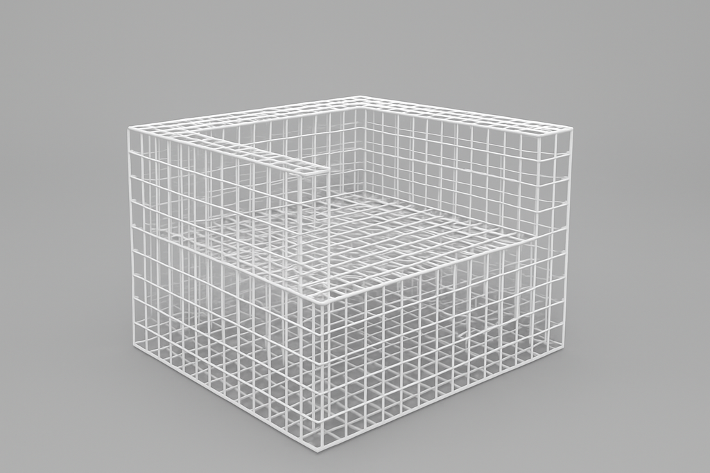 Grid Lounge Chair in Pearl White Finish