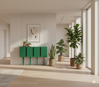 Metro Mod Console Table In Emerald Green Finish