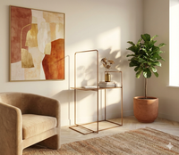 Enzo Meta Mini Shelf in Teak Brown Colour