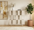 Wrap Metal Console Table in Beige Colour