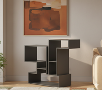 Fragment Entryway Accent Metal Console Table in Matt Black