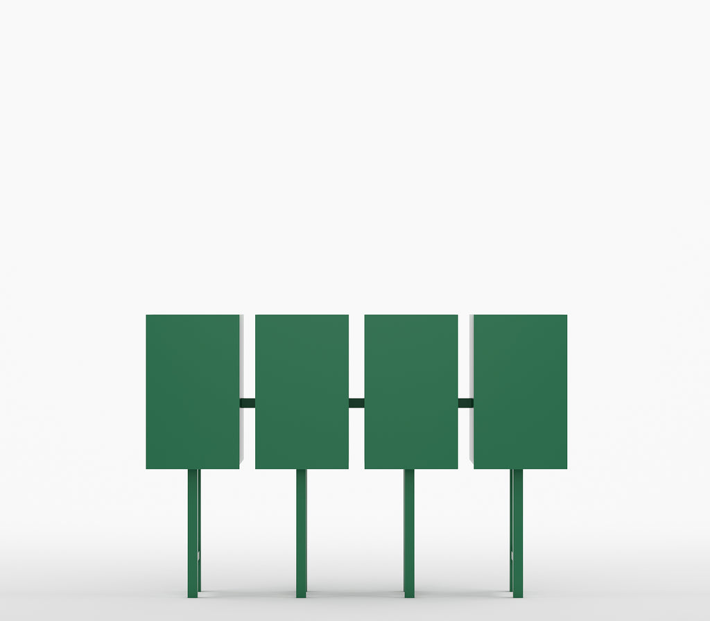 Metro Mod Console Table In Emerald Green Finish