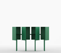 Metro Mod Console Table In Emerald Green Finish