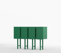 Metro Mod Console Table In Emerald Green Finish