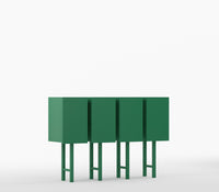 Metro Mod Console Table In Emerald Green Finish