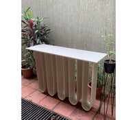 Arch Metal Console Table in Beige Colour - The Metal Project