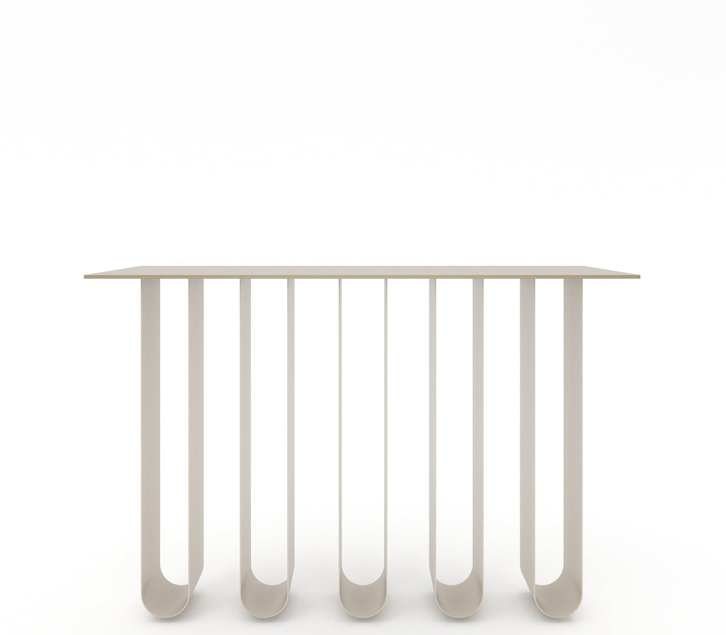 Arch Metal Console Table in Beige Colour - The Metal Project