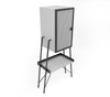 Barrio Metal Cabinet in Matt Black and Ivory Colour - The Metal Project