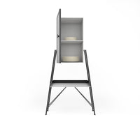 Barrio Metal Cabinet in Matt Black and Ivory Colour - The Metal Project