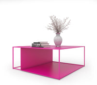 Bella Metal Centre Table in Teak Brown Colour - The Metal Project