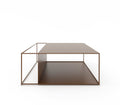Bella Metal Centre Table in Teak Brown Colour - The Metal Project