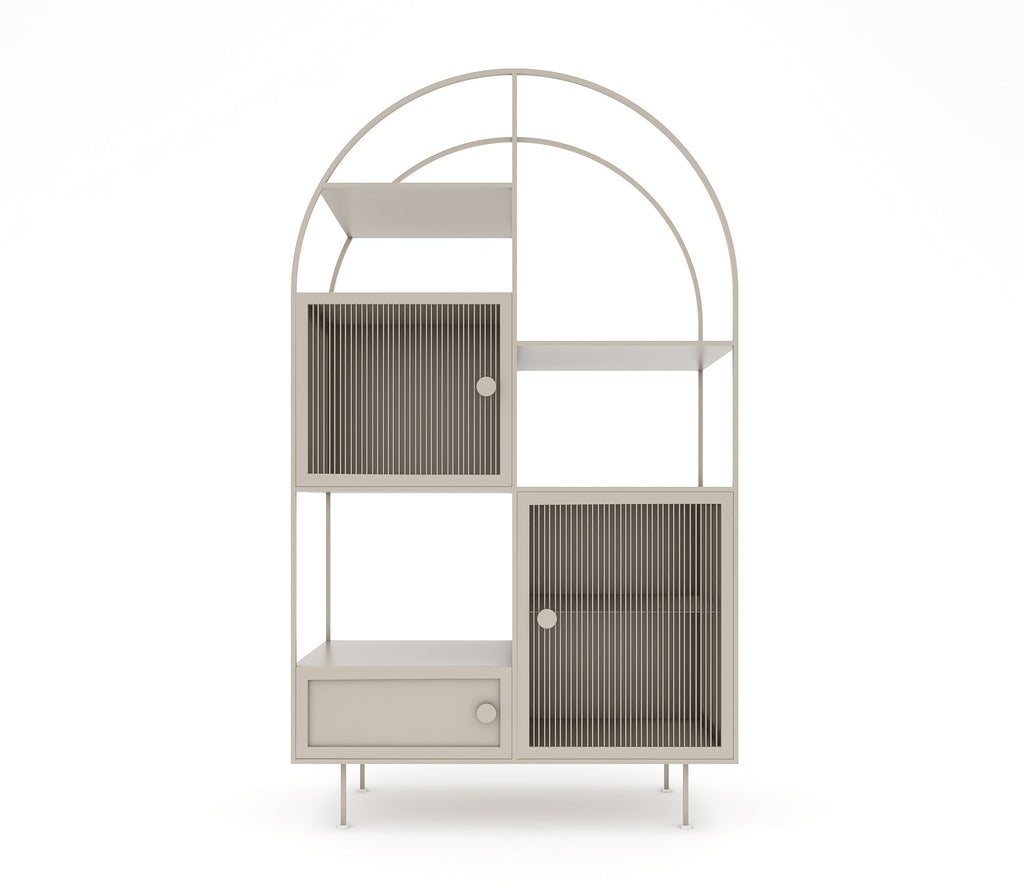 Chao Metal Cabinet in Beige/Pastel Green Colour - The Metal Project