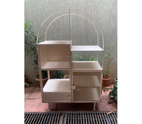Chao Metal Cabinet in Beige/Pastel Green Colour - The Metal Project