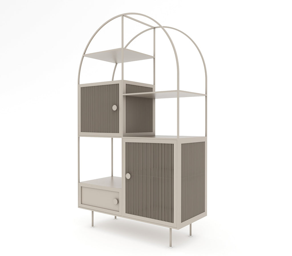 Chao Metal Cabinet in Beige/Pastel Green Colour - The Metal Project