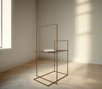 Enzo Meta Mini Shelf in Teak Brown Colour - The Metal Project