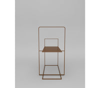 Enzo Meta Mini Shelf in Teak Brown Colour - The Metal Project