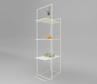 Enzo Metal Shelf in Lemon Yellow/ Teak Brown/ Ivory Colour - The Metal Project
