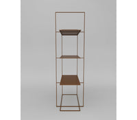 Enzo Metal Shelf in Lemon Yellow/ Teak Brown/ Ivory Colour - The Metal Project
