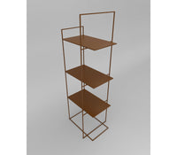 Enzo Metal Shelf in Lemon Yellow/ Teak Brown/ Ivory Colour - The Metal Project