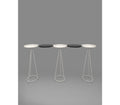 Floating Metal Plate Console Table_Set of 5 in Matt Black and Ivory Colour - The Metal Project