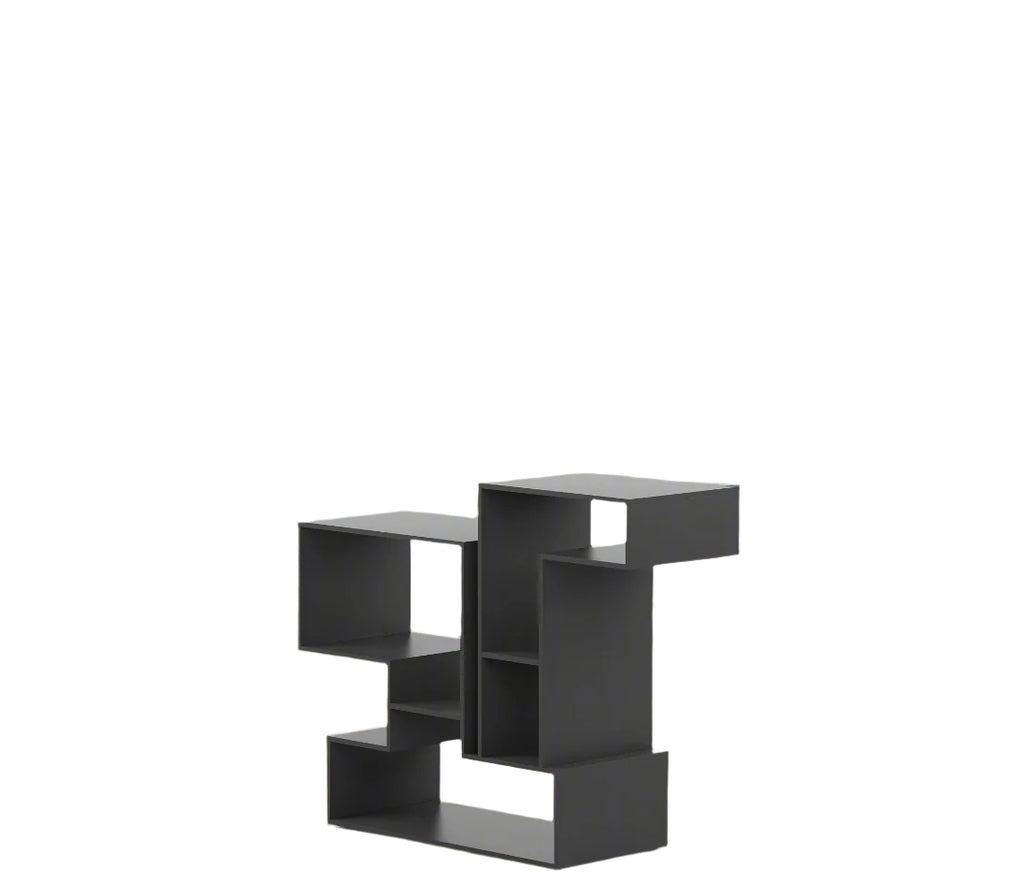 Fragment Entryway Accent Metal Console Table in Matt Black - The Metal Project