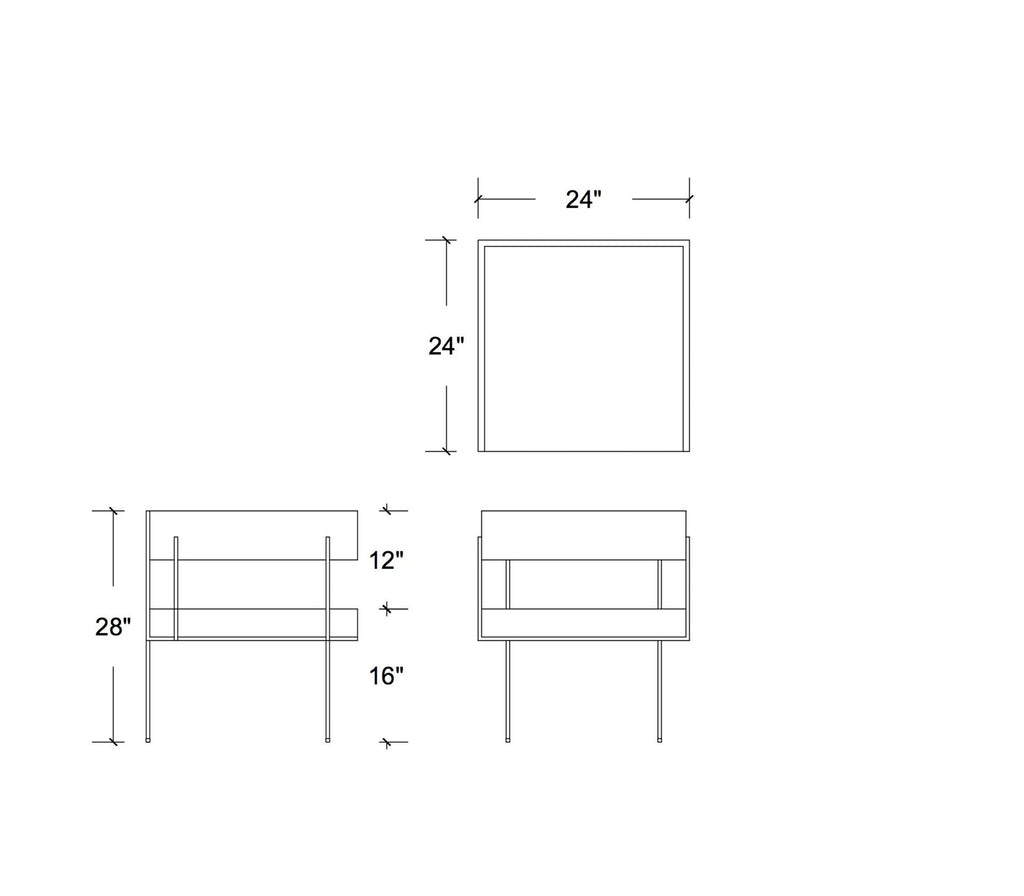 Frame Metal Chair In Matt Black And Ivory Finish - The Metal Project