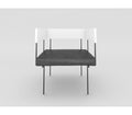 Frame Metal Chair In Matt Black And Ivory Finish - The Metal Project