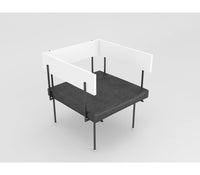 Frame Metal Chair In Matt Black And Ivory Finish - The Metal Project