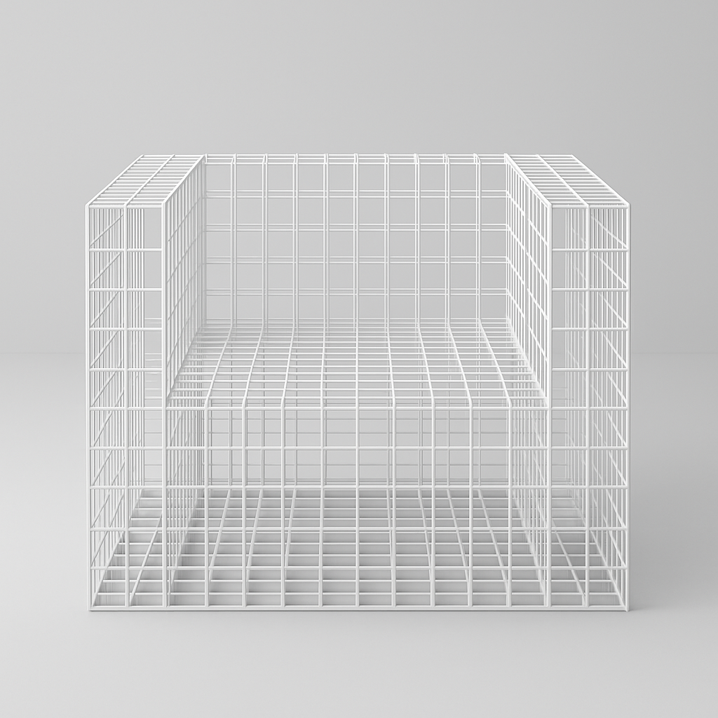 Grid Lounge Chair in Pearl White Finish