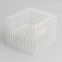 Grid Lounge Chair in Pearl White Finish
