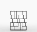 Geometric Grid Metal Bookshelf In Matt Black - The Metal Project