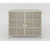 Grid Bar Metal Cabinet In White And Graphite Grey Finish - The Metal Project