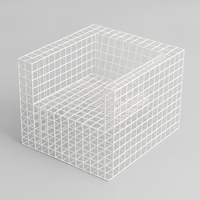 Grid Lounge Chair in Pearl White Finish - The Metal Project