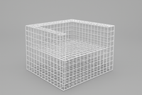 Grid Lounge Chair in Pearl White Finish - The Metal Project
