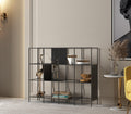 Grid Metal Console Table In Matt Black Finish - The Metal Project