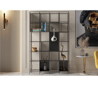Mesh Metal Book Shelf in Matt Black Colour - The Metal Project