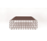 Mesh Metal Center Table in Antique Copper with Quartz Marble Top - The Metal Project