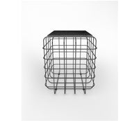 Mesh Metal Side Table in Antique Copper with Quartz Marble Top - The Metal Project
