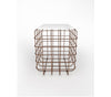 Mesh Metal Side Table in Antique Copper with Quartz Marble Top - The Metal Project