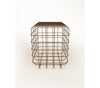 Mesh Metal Side Table in Antique Copper with Quartz Marble Top - The Metal Project