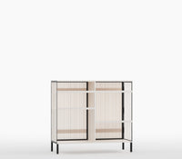 Metro Bar Metal Cabinet In Ivory and Matt Black - The Metal Project