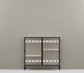 Metro Bar Metal Cabinet In Ivory and Matt Black - The Metal Project