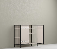 Metro Bar Metal Cabinet In Ivory and Matt Black - The Metal Project