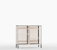 Metro Bar Metal Cabinet In Ivory and Matt Black - The Metal Project