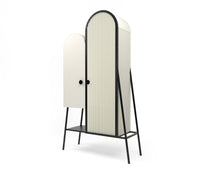 Vault Metal Storage Cabinet In Matt Black and Ivory Colour - The Metal Project