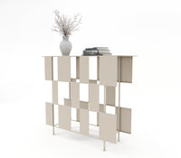 Wrap Metal Console Table in Beige Colour - The Metal Project
