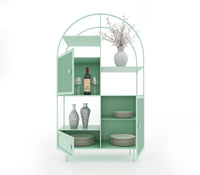 Chao Metal Cabinet in Beige/Pastel Green Colour